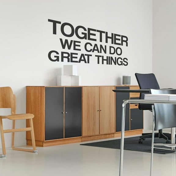 QTH Large Together We Can Do Great Things Office Decor Wall Art Wall Decal Inspirational Motivational Vinyl Office Supplies Work Wall Sticker Teamwork Quote Business Sign