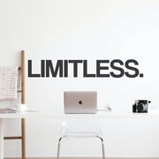 QTH Limitless Wall Decal Sticker Quote for Office Home Gym Decor Inspirational Words and Sayings Motivational Positive Affirmations