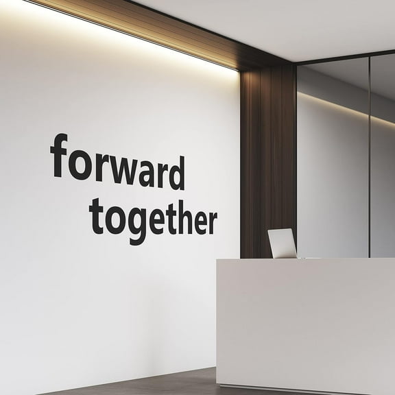QTH Motivational and Inspirational Office Wall Decal Sticker Vinyl Quotes for Business Teamwork Words and Saying Positive Decoration (Forward Together)