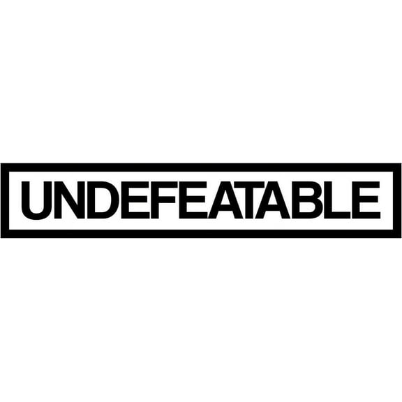 QTH NDEFEATABLE | Motivational Large Gym Wall Decal Quote for Home Gym Yoga Exercise Fitness Workout Motivational Wall Art Decor Vinyl Removable Sticker 36X7 in