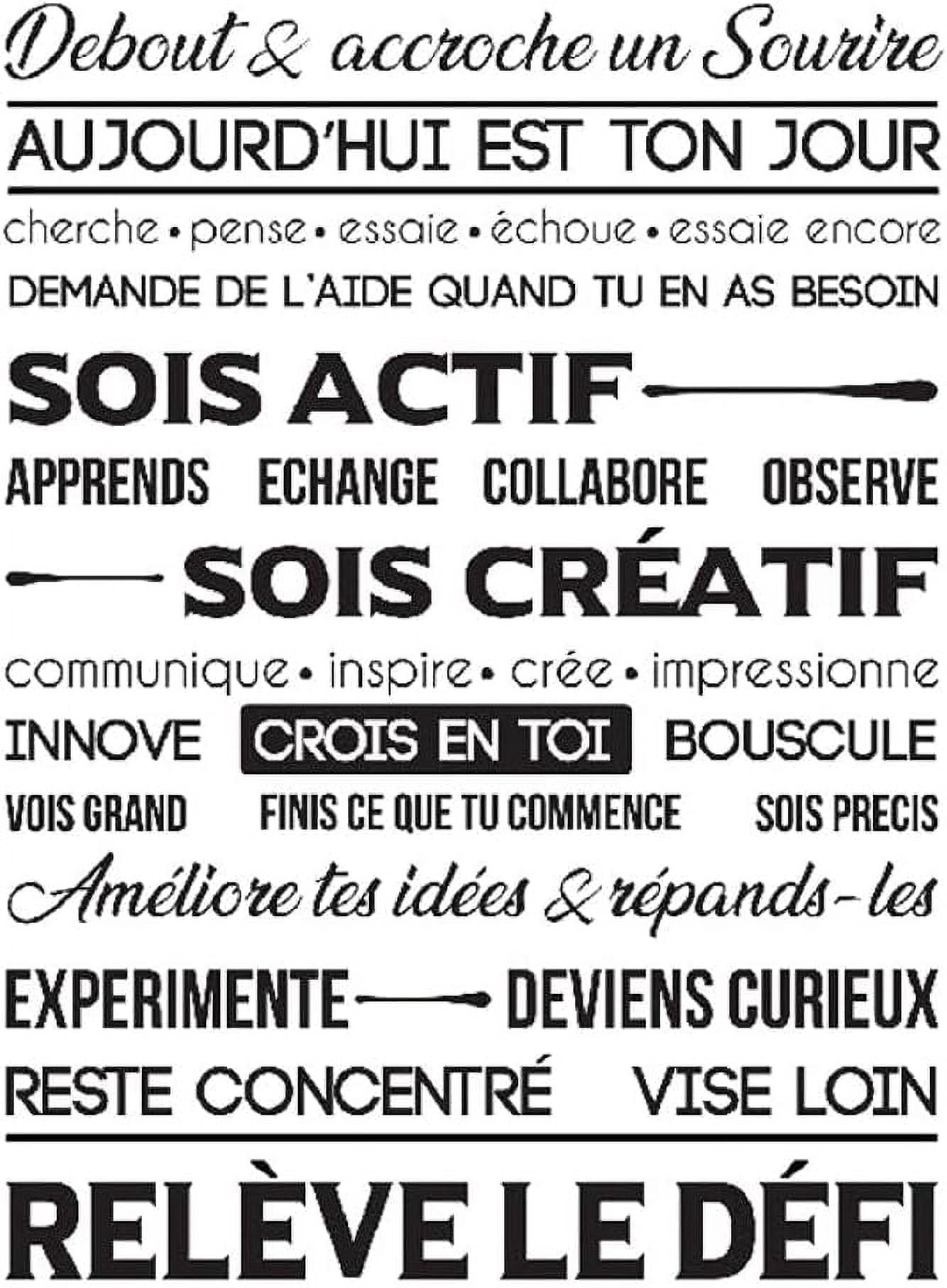 Rel Decals QTH Relève Le Défi French Quotes Vinyl Wall Sticker Poster Decor ...