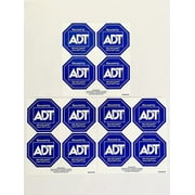 QTH Security Stickers ADT Security Authentic Security Decals Window Stickers - 12 Pack