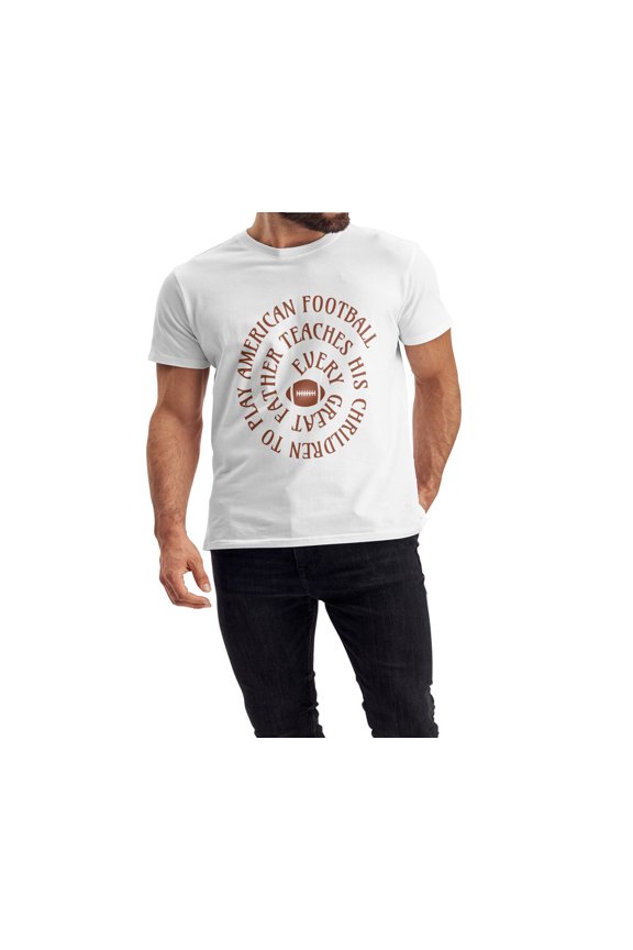 Unisex Men and female White Half Sleeve Tee – Bold, Stylish & Comfortable – American Football Father Teches Trendy Print