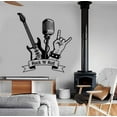 thumbnail image 1 of QTH Wall Sticker Rock N Roll Wall Sticker Music Rock Guitar Microphone Bar Music Room Interior Decoration Vinyl Wall Art Cool 57 x 62 cm, 1 of 4