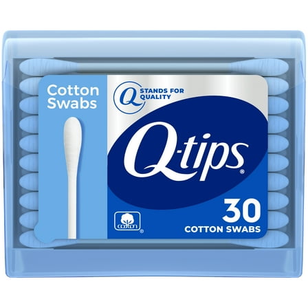 Q-tips Travel Size Cotton Swabs, Original, For Home, First Aid and Beauty, 100% Cotton, 30 Count