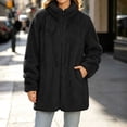 thumbnail image 1 of QTISFD Women's Fleece Jackets Zipper Stand Collared Long Sleeve Fuzzy Fluffy Plush Coats Fall Winter Solid Comfy Warm Long Sherpa Jackets, 1 of 9