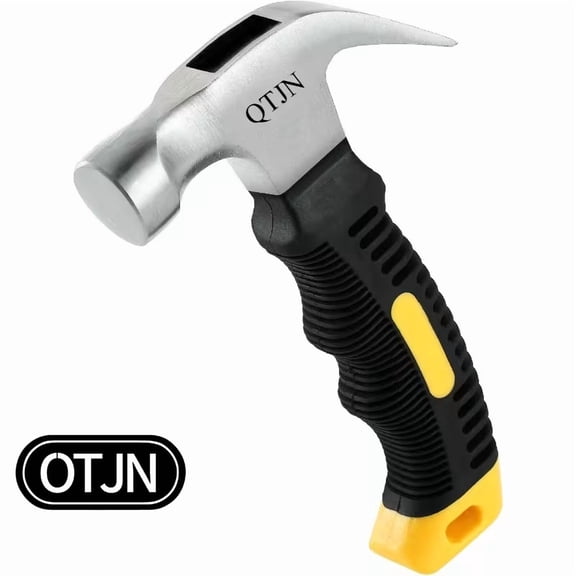 QTJN Mini Claw Hammer, Compact Women-Friendly Short Handle Claw Hammer for Camping, Woodworking, and Home Repair
