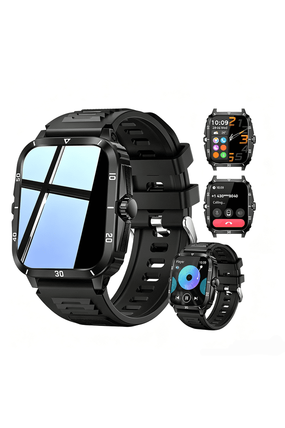 Outdoor Fitness Smart Watch Bluetooth Call,Make Calls,Fitness Tracker,for Ios Android,30m Waterproof,30 Days,Multiple Languages,Women Men Watches