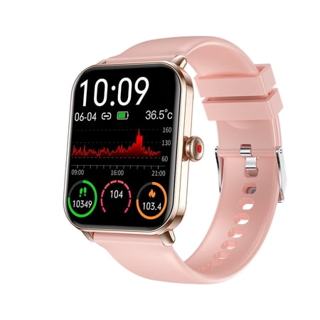 QTLLBT Smart Watch for Women (Answer/Make Calls) Compatible with iPhone/Android Phones - 1.83" HD Screen Fitness Tracker : Heart Rate/Sleep/Steps, Multiple Sports Tracker Watch Waterproof(PINK)