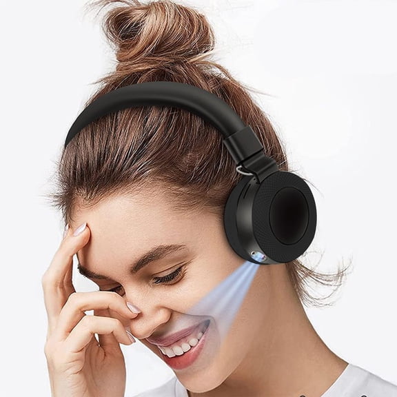 QTOCIO Bluetooth Headphones, 5.1 Headworn Bluetooth Earphones With Retractable HiFi Subwoofer, Fully Enclosed Ear, Wired Card Insert, And Flashlight Lighting