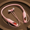 thumbnail image 1 of QTOCIO Bluetooth Headphones, 5.3 Hanging Neck Wireless Sports Bluetooth Digital Headset, Water-Resist Noise-Canceling Long Life Can Talk To Plug In The Card, For Sports/Office, 1 of 5
