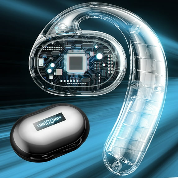 QTOCIO Bluetooth Headphones, 5.3 Over-Ear Three True Digital Display Wireless Bluetooth Headset Intelligent Noise Reduction, -And Conversable, Suitable For Sports/Office