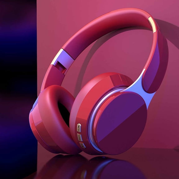 QTOCIO Bluetooth Headphones, Bluetooth 5.0 Headphones Wireless HiFi Stereo Supra-Aural Earmuff Headset Stereo Headset 3.5mm Interface