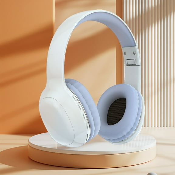 QTOCIO Bluetooth Headphones, Bluetooth 5.3 Subwoofer Headband Wireless Headphones - Built-in Microphone Stereo Noise Cancelling Foldable Headphones