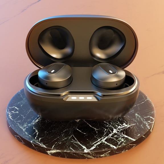 QTOCIO Bluetooth Headphones, Bluetooth Earphones IPX7 Water Proof Wireless Earbuds With Wireless Charging Case, With Headset Built In Mic For Sport, Clear Calls, Work, Music