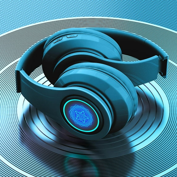 QTOCIO Bluetooth Headphones, Bluetooth Headset Bluetooth 5.2 Esports Headset With Low Latency, 20H Of Use Time, Foldable Lightweight Headset With Microphone