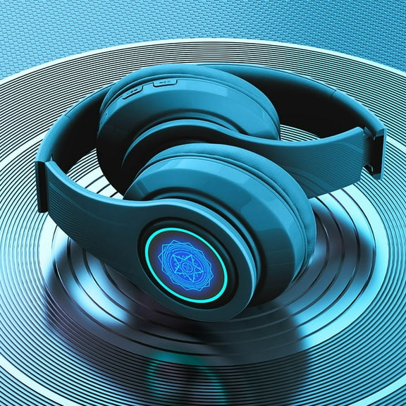 QTOCIO Bluetooth Headphones, Bluetooth Headset Bluetooth 5.2 Esports Headset With Low Latency, 20H Of Use Time, Foldable Lightweight Headset With Microphone