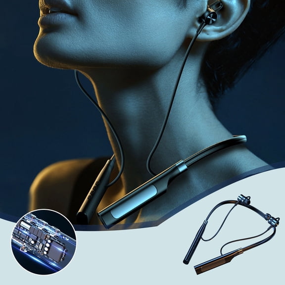 QTOCIO Bluetooth Headphones, Bluetooth Headset Intelligent Noise Reduction HiFi Surround Stereo Sound High Energy Large Capacity Battery Non-inductive Delay Transmission Stable