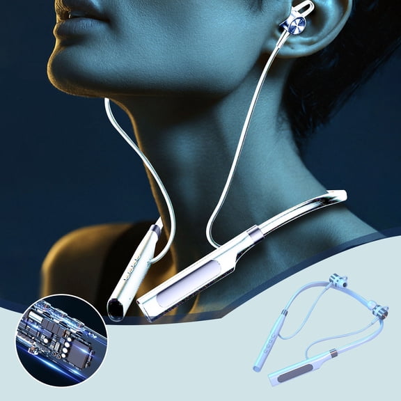 QTOCIO Bluetooth Headphones, Bluetooth Headset Intelligent Noise Reduction HiFi Surround Stereo Sound High Energy Large Capacity Battery Non-inductive Delay Transmission Stable