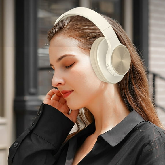 QTOCIO Bluetooth Headphones, Bluetooth Headset With Microphone Wireless Headset With Mic Bluetooth 5.3 Headset 10 Hrs Working Time Noise Cancelling Bluetooth Headset