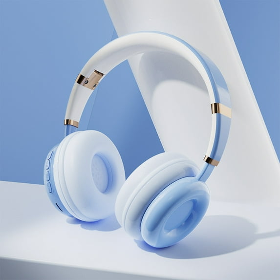 QTOCIO Bluetooth Headphones Headset Plug In Cable Bluetooth Heavy Bass Intelligent Noise Reduction HiFi Speaker Super Long Life Inductive 0 Delay