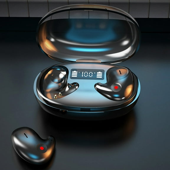 QTOCIO Bluetooth Headphones, Hi-Fi TWS-Headphones Touch-Control Digital Display 2024 NEW Invisibility Bluetooth 5.2 Wireless Earphones Earbuds Headset