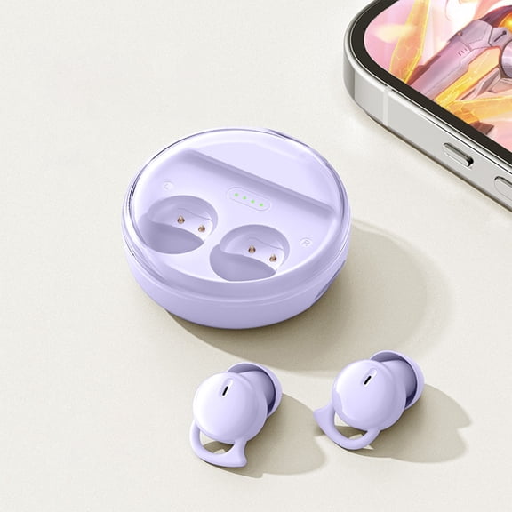 QTOCIO Bluetooth Headphones, Sleep Earbuds Wireless Bluetooth Headset Bluetooth 5.3 Mini In Ear Dual Microphone Wearable Earphones For Sleeping