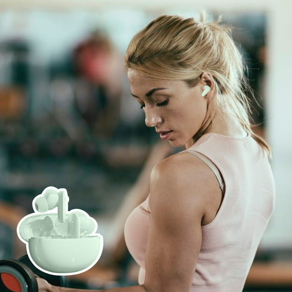 QTOCIO Bluetooth Headphones, Wireless Bluetooth Headset For Sports Running, Noise Cancellation, Semi-in-ear, Long Life