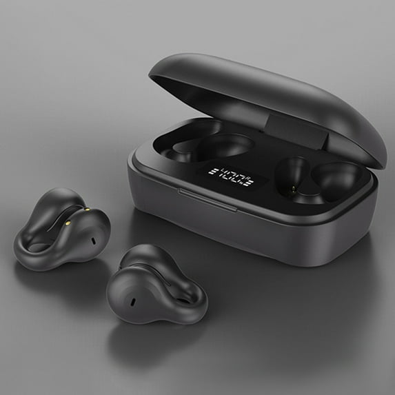 QTOCIO Bluetooth Headphones, Wireless Earbuds Bluetooth Headphones With LED Display Built In Mic, Bluetooth Headset For Workout Gaming Running