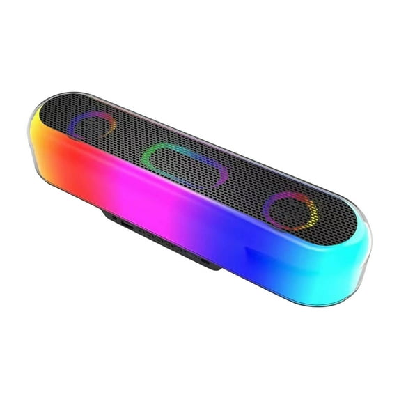 QTOCIO Bluetooth Speaker, 2024 Colorful Lighting Bluetooth Speaker Quality Multifunctional Volume Subwoofer Bluetooth Audio