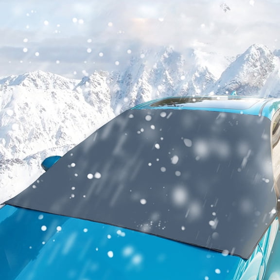 QTOCIO Car Accessories, Car Front Snow Shield, Windshield Snow Proof Frost Proof And Windproof Car Clothing Sun Block Four Seasons Universal 210x145cm/82.7x57.1inch