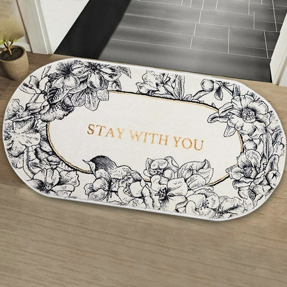 QTOCIO Floor Mats, Bathroom Rugs Non-Slip Water Absorbent Mat Used In Bathroom, Shower, Room, Soft Microfiber Machine Washable Bath Mat (19x26)