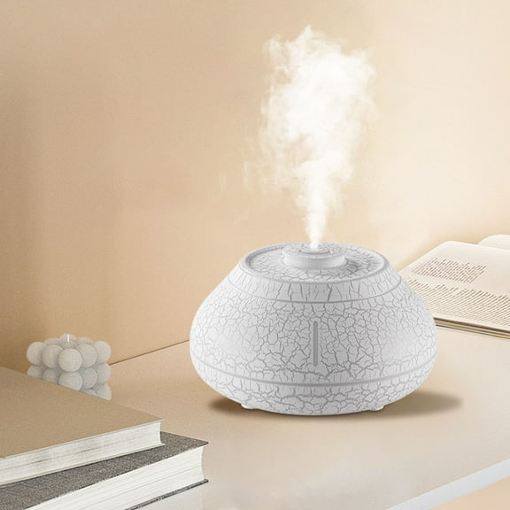 QTOCIO Home Appliances, Colorful Simulation Flame Aromatherapy Machine Desktop Humidifier Household Diffuser Machine