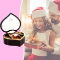 thumbnail image 1 of QTOCIO Home Decor, Peach Heart Music Jewelry Box Rotating Girl Music Box Jewelry Box Gift, 1 of 2