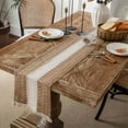 thumbnail image 1 of QTOCIO Home Decor, Rustic Boho Table Runner Tablecloth With Fringe For Kitchen Home And Meal Wedding Decor, 1 of 5