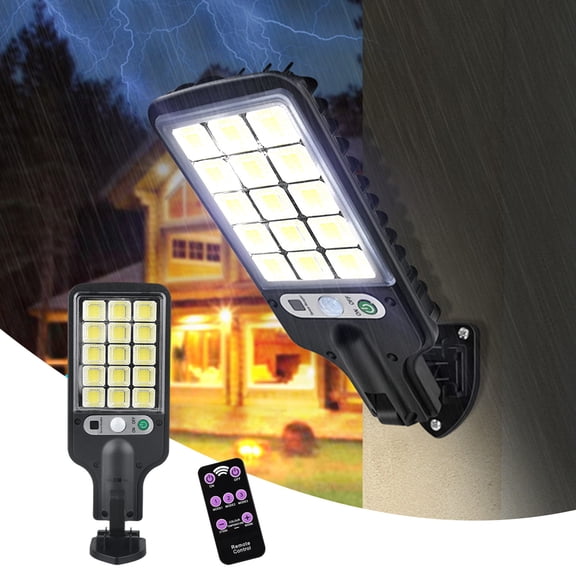 QTOCIO Outdoor Lights, Solar Outdoor Lights, Motion Sensor Solar Powered Lights IP65, 3 Modes, With Remote Control, Wall Security Lights For Fence Yard Garden