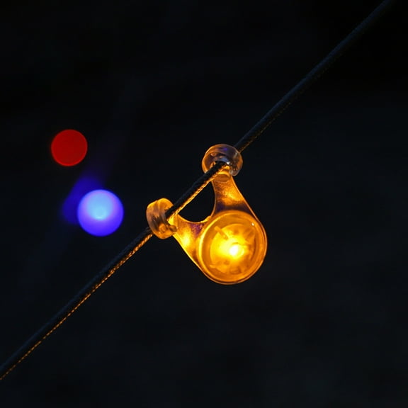 QTOCIO Outdoor Lights, Tent Ground Peg Caution Light Canopy Non-trip Tip Light Flashing Signal Light Camping Ambient Light Wind Rope Light Hanging