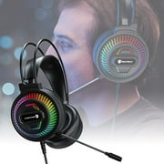 QTOCIO Over-Ear Gaming Headset with Noise Cancelling Mic, Black