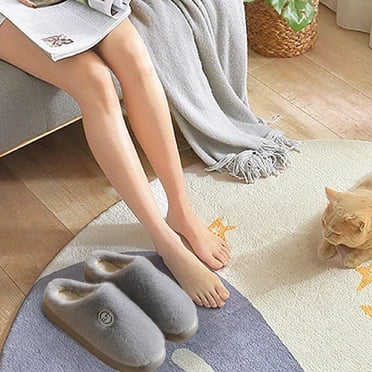 QTOCIO Slippers, Slippers For Women, A Pair Of Lazy Slippers Curly Cozy Flat Slide Slippers Comfy Soft Non-Slip House Shoes Indoor And Outdoor, Warm Gift
