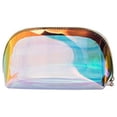 thumbnail image 1 of QTOCIO Storage Containers, Thickened Semicircle TPU Cosmetic Bag Transparent Colorful Wash Swimming Storage Bag Pencil Case, 1 of 2