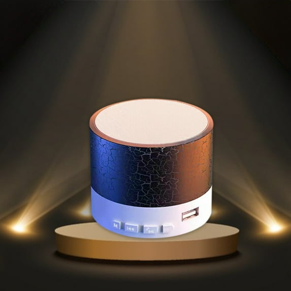 QTOCIO Summer Savings Clearance! Wireless Bluetooth Speaker, Small Crack Bluetooth Speaker Outdoor Portable Subwoofer Wireless Small Speaker Home Desktop Luminous Mini Speaker