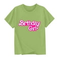 thumbnail image 1 of QTOCIO Toddler Girl Clothes, Summer Girls Shirts, New Birthday Day Shirts for Kids Short Sleeve Graphic T-Shirt Round Neck Top for 2-15 Years, Green, 11 Years, 1 of 6