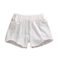 thumbnail image 1 of QTOCIO Toddler Girls Clothes, Girls Jean Shorts, Summer Denim Shorts for Children and Girls Versatile Elastic and Perforated Hot Pants, White, 4 Years, 1 of 3