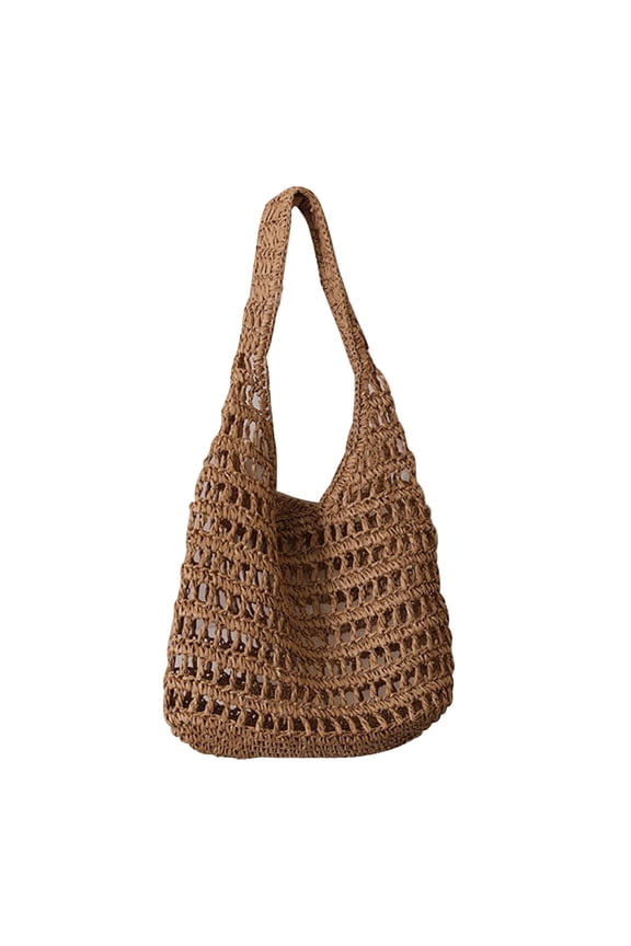 Tote Bag, Women Straw Crochet Backpack Flap Drawstring Shoulders Bag Casual Beach Daypack Straw Purse Summer Beach Crossbody Handbags