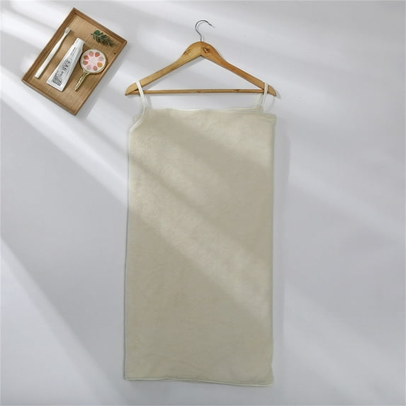 QTOCIO Ultra Soft Wearable Bath Towel, Plus Size Coral Velvet Absorbent Women's Sling Thickened Bath Wrap Towel Adjust Quick Dry Wearable Bathrobes