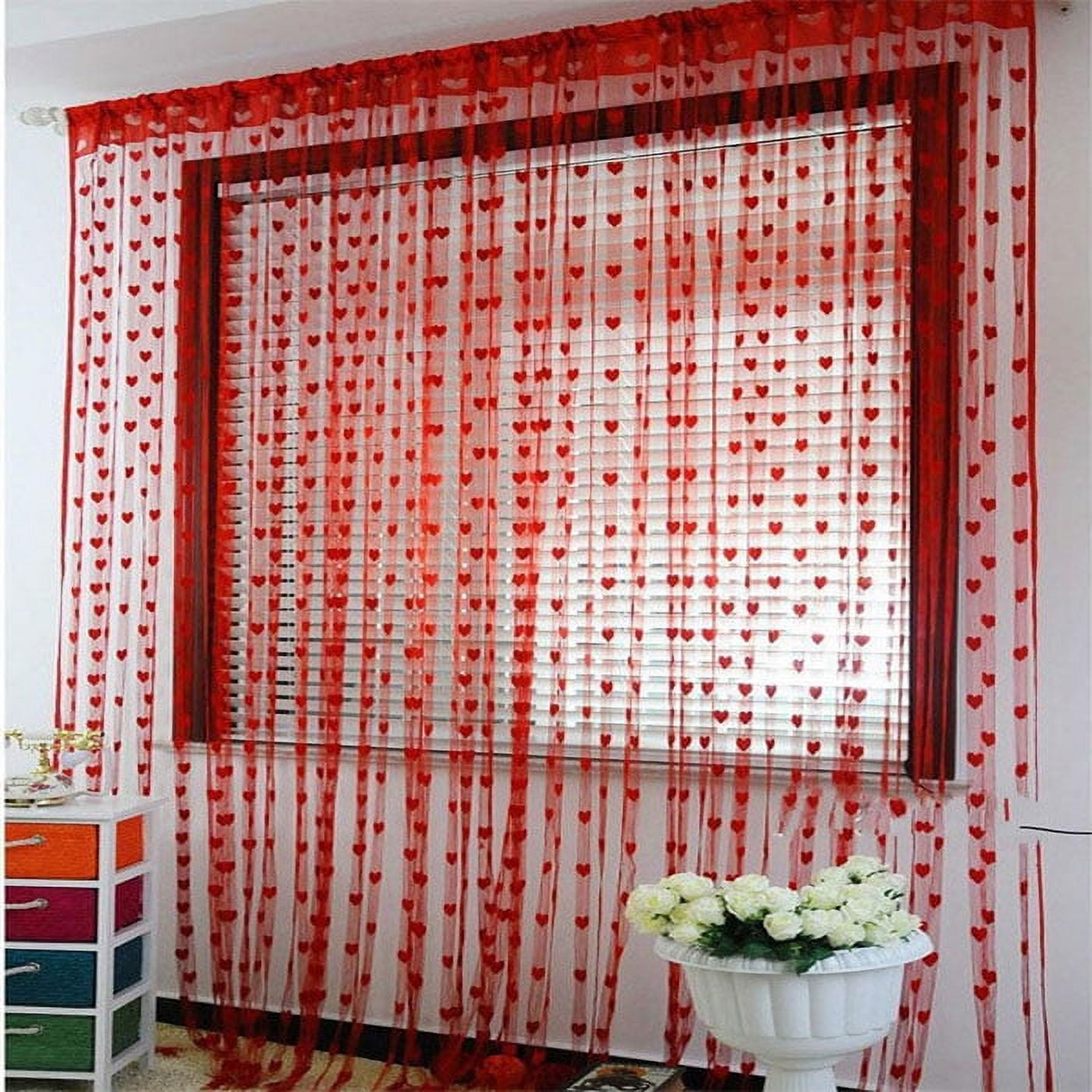 ★送無！新品！RED CURTAIN ~Original Love early Vikakiooze Red Romantic Heart Shaped Curtain,Love Heart
