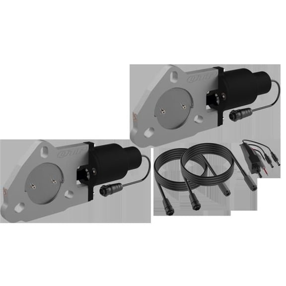 QTP 2.5 in. Bolt-On QTEC Dual Electric Cutout Valves - Pair