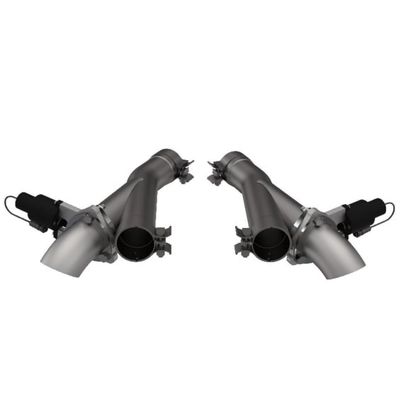 QTP 2018+ Jeep Grand Cherokee Trackhawk 2.75in 304SS Aggressor Cutout Dual Mid Pipes