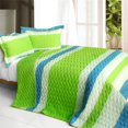 thumbnail image 1 of QTS01115-23 Glass Mask - 3 Pieces Patchwork Quilt Set  Full & Queen Size - Green, 1 of 1