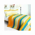 thumbnail image 1 of QTS01170-23 Beautiful As It Is - 3 Pieces Vermicelli-Quilted Patchwork Quilt Set  Full & Queen Size - Yellow, 1 of 1